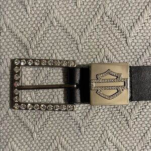 Harley-Davidson Black and Silver Women's Belt
